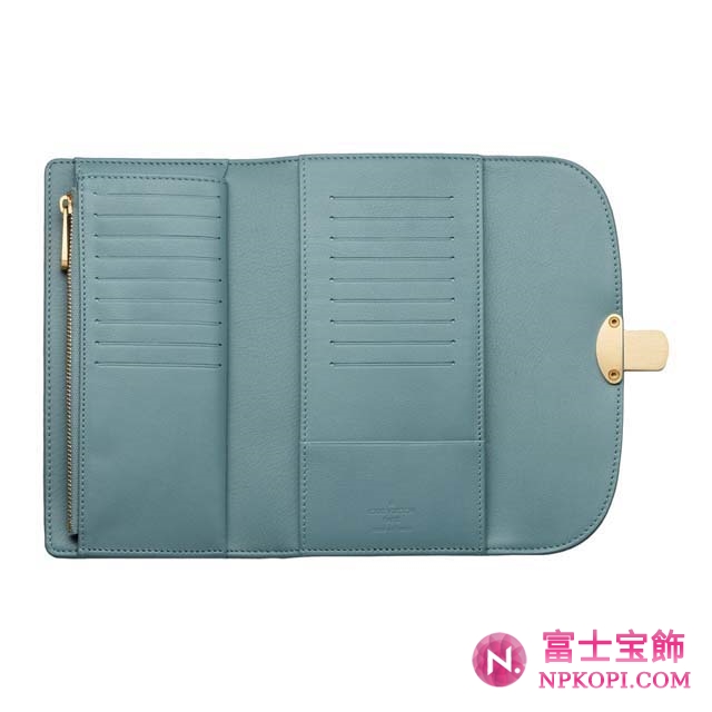 (LOUIS VUITTON)ルイヴィトン財布コピー マヒナ ポルトフォイユアメリア ブルーシエル M58128